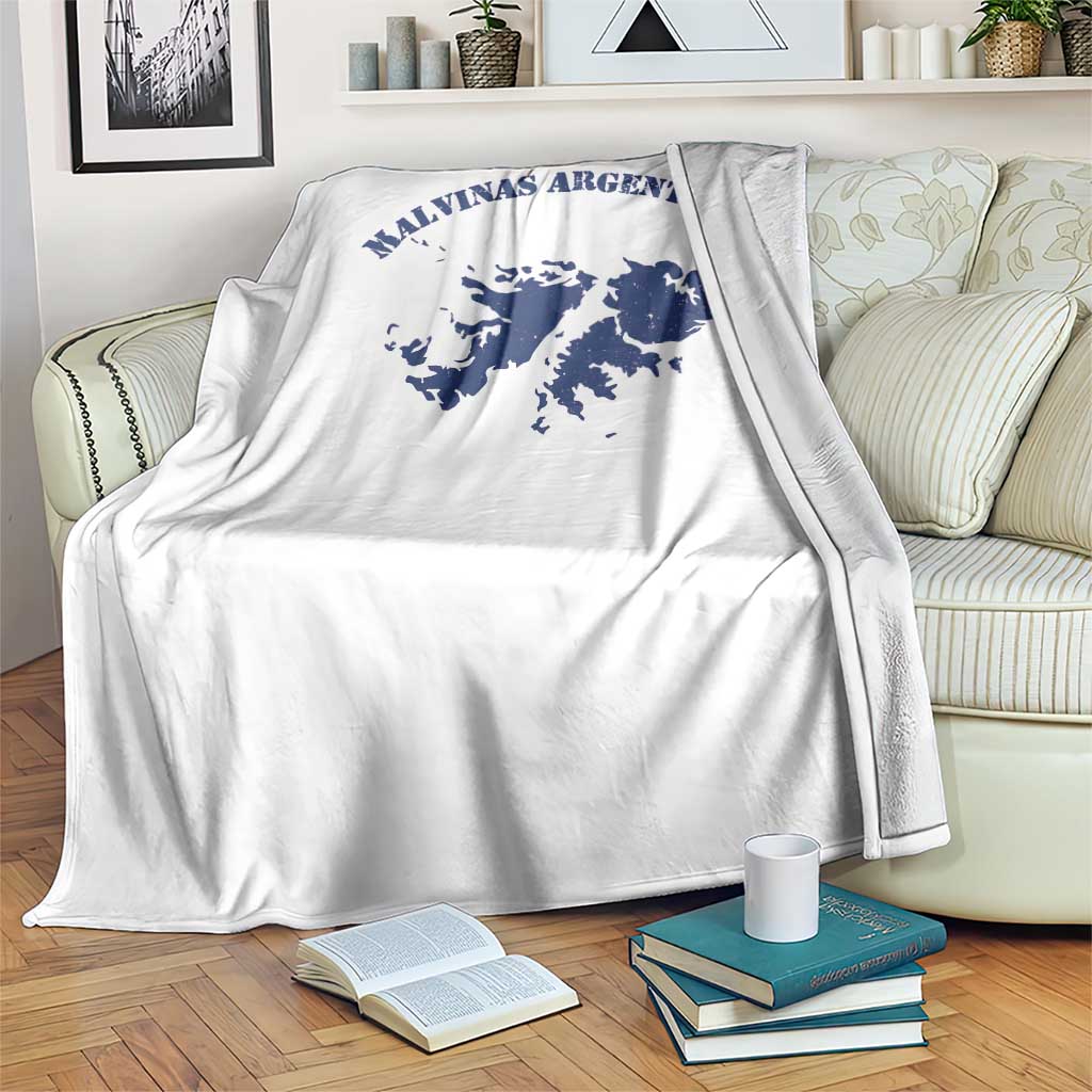 Retro Malvinas Argentinas Distressed Map Graphic Throw Blanket Argentine Island Sovereignty Heritage Pride