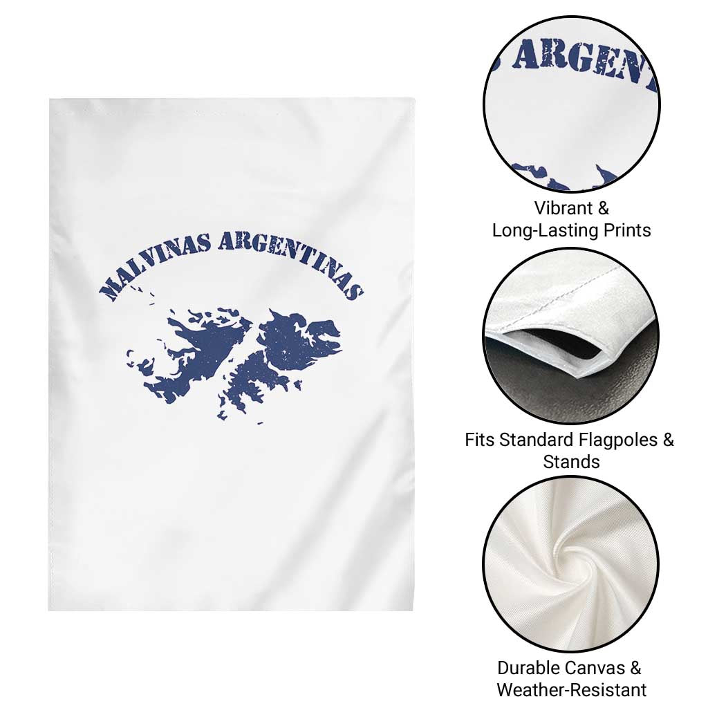 Retro Malvinas Argentinas Distressed Map Graphic Garden Flag Argentine Island Sovereignty Heritage Pride