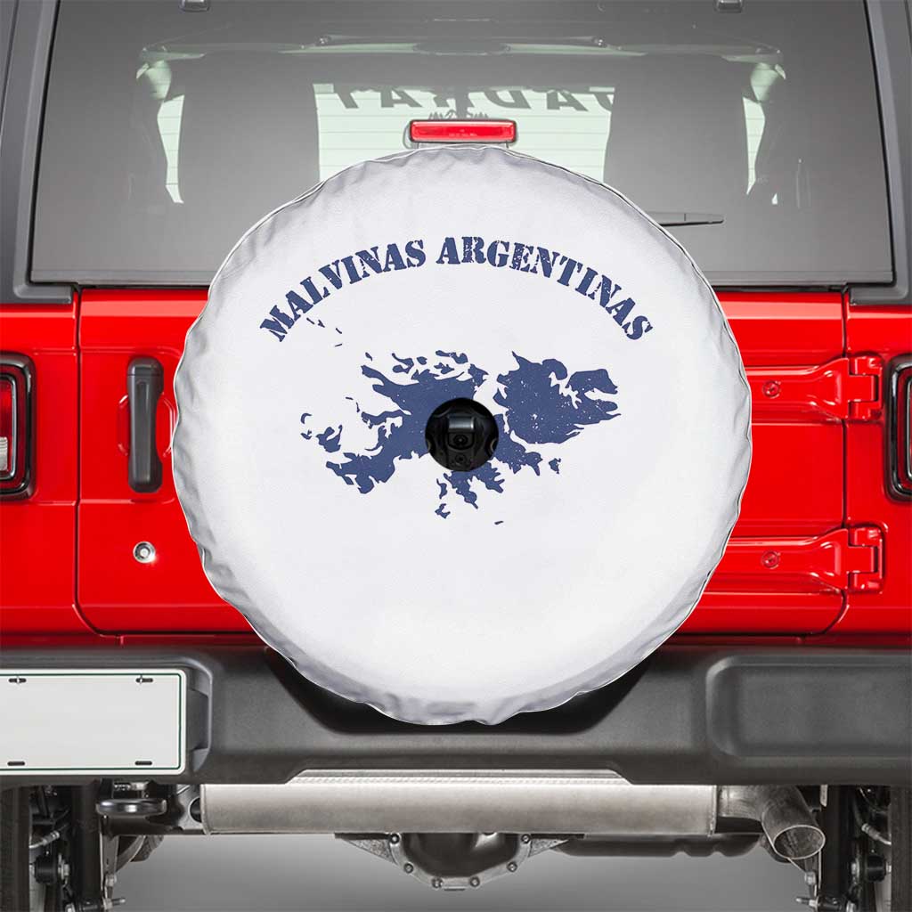 Retro Malvinas Argentinas Distressed Map Graphic Spare Tire Cover Argentine Island Sovereignty Heritage Pride