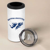 Retro Malvinas Argentinas Distressed Map Graphic 4 in 1 Can Cooler Tumbler Argentine Island Sovereignty Heritage Pride