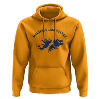 Retro Malvinas Argentinas Distressed Map Graphic Hoodie Argentine Island Sovereignty Heritage Pride