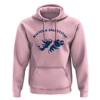 Retro Malvinas Argentinas Distressed Map Graphic Hoodie Argentine Island Sovereignty Heritage Pride