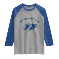 Retro Malvinas Argentinas Distressed Map Graphic Raglan Shirt Argentine Island Sovereignty Heritage Pride