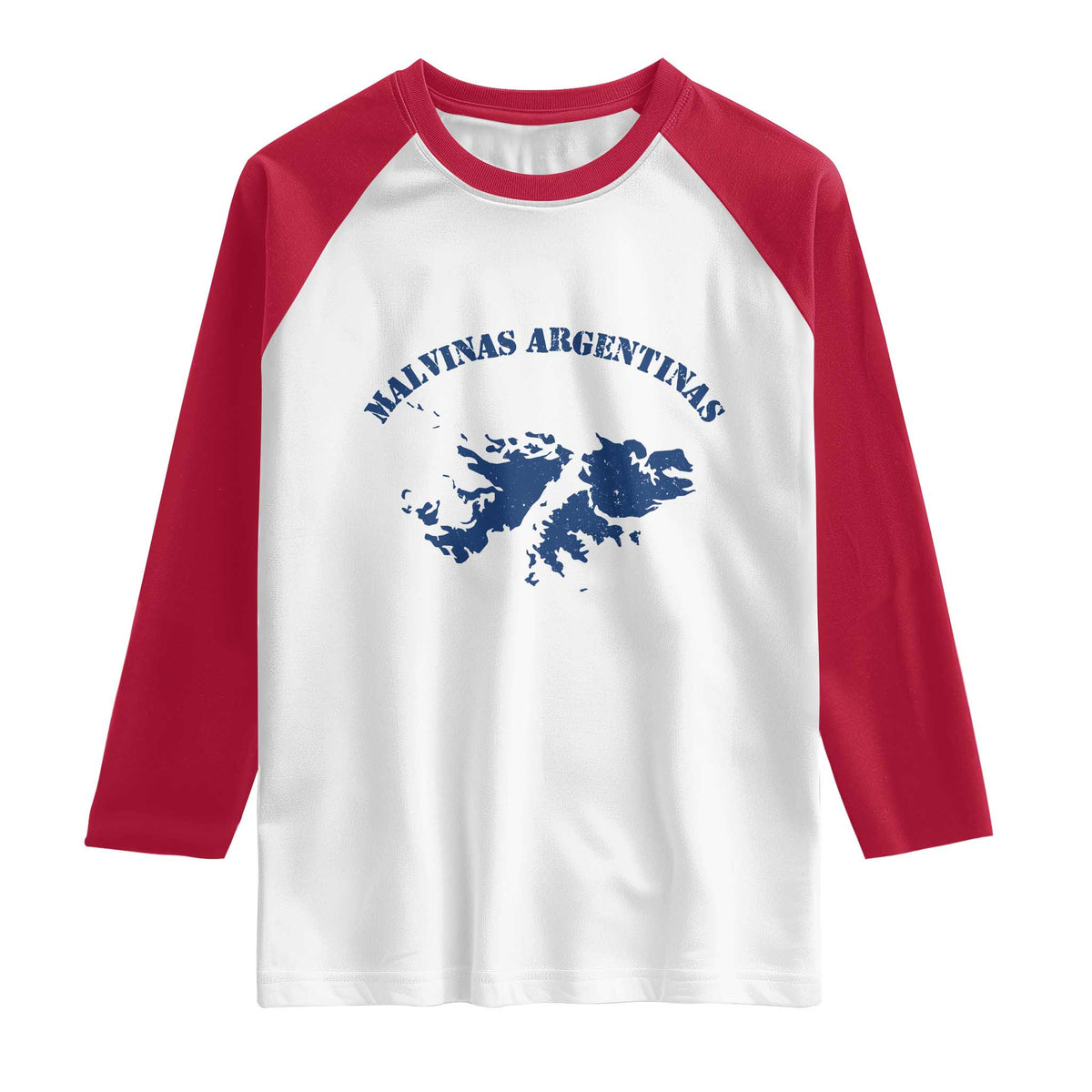Retro Malvinas Argentinas Distressed Map Graphic Raglan Shirt Argentine Island Sovereignty Heritage Pride