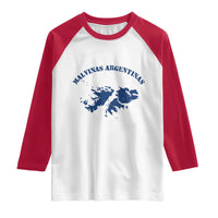 Retro Malvinas Argentinas Distressed Map Graphic Raglan Shirt Argentine Island Sovereignty Heritage Pride