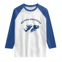 Retro Malvinas Argentinas Distressed Map Graphic Raglan Shirt Argentine Island Sovereignty Heritage Pride