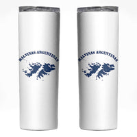 Retro Malvinas Argentinas Distressed Map Graphic Skinny Tumbler Argentine Island Sovereignty Heritage Pride
