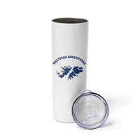 Retro Malvinas Argentinas Distressed Map Graphic Skinny Tumbler Argentine Island Sovereignty Heritage Pride