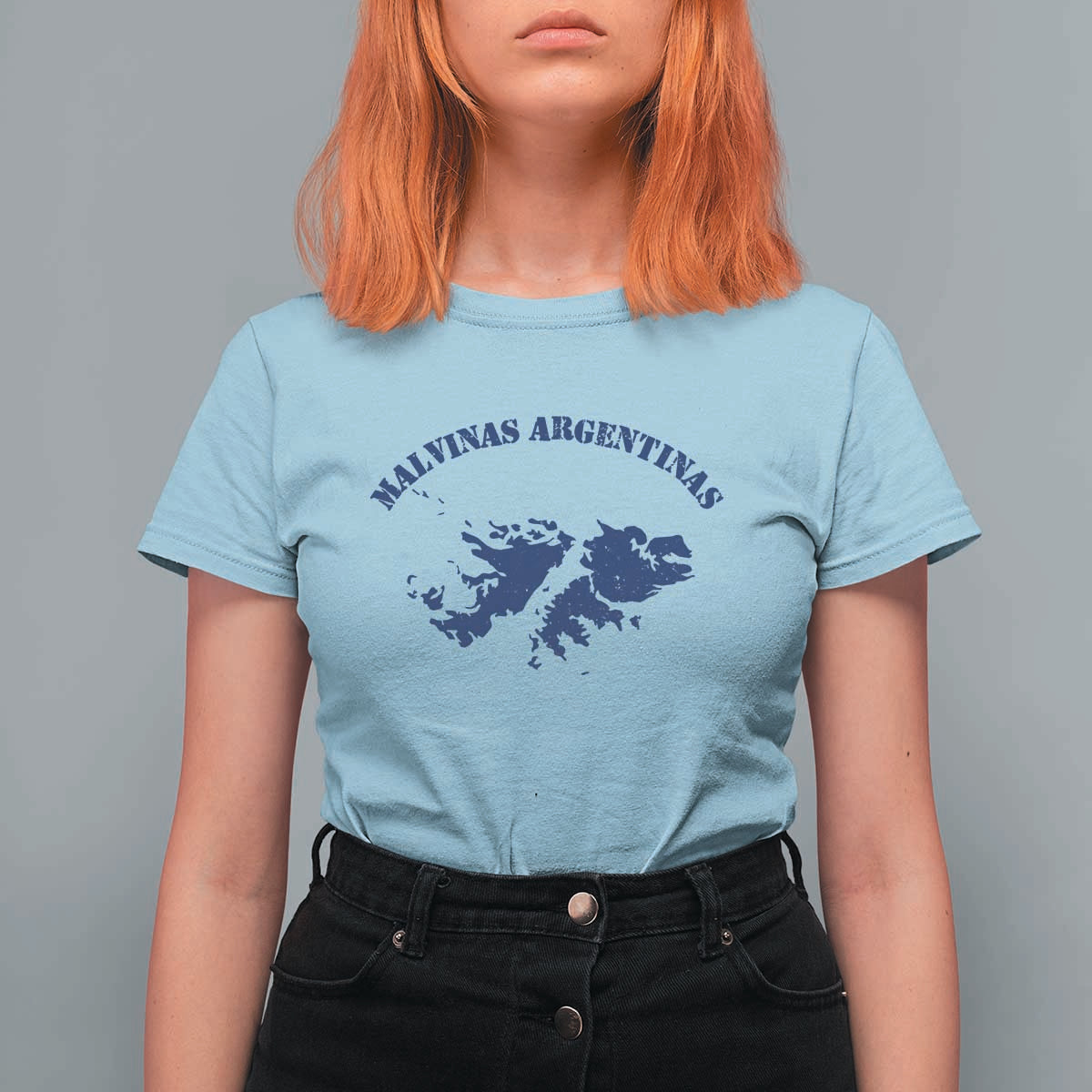 Retro Malvinas Argentinas Distressed Map Graphic T Shirt For Women Argentine Island Sovereignty Heritage Pride