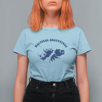 Retro Malvinas Argentinas Distressed Map Graphic T Shirt For Women Argentine Island Sovereignty Heritage Pride