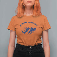 Retro Malvinas Argentinas Distressed Map Graphic T Shirt For Women Argentine Island Sovereignty Heritage Pride