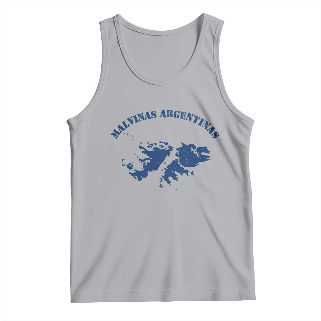 Retro Malvinas Argentinas Distressed Map Graphic Tank Top Argentine Island Sovereignty Heritage Pride