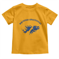Retro Malvinas Argentinas Distressed Map Graphic Toddler T Shirt Argentine Island Sovereignty Heritage Pride