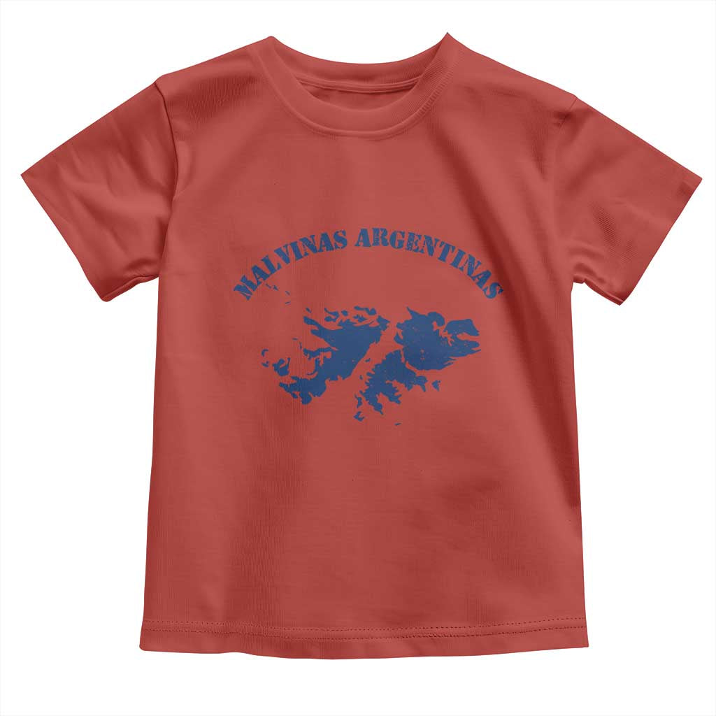 Retro Malvinas Argentinas Distressed Map Graphic Toddler T Shirt Argentine Island Sovereignty Heritage Pride