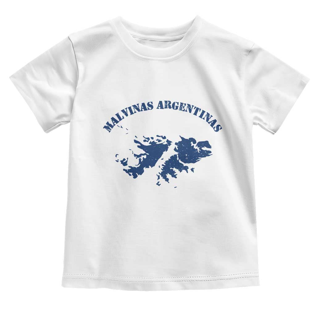 Retro Malvinas Argentinas Distressed Map Graphic Toddler T Shirt Argentine Island Sovereignty Heritage Pride