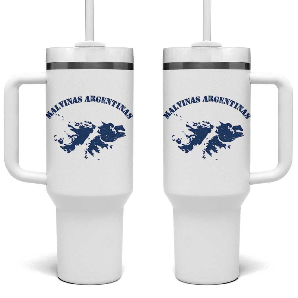 Retro Malvinas Argentinas Distressed Map Graphic Tumbler With Handle Argentine Island Sovereignty Heritage Pride