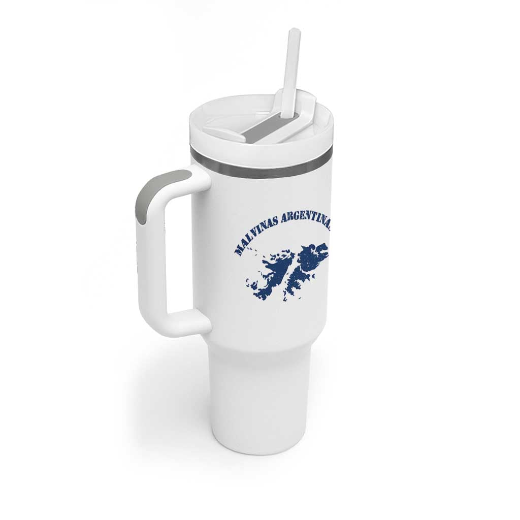 Retro Malvinas Argentinas Distressed Map Graphic Tumbler With Handle Argentine Island Sovereignty Heritage Pride