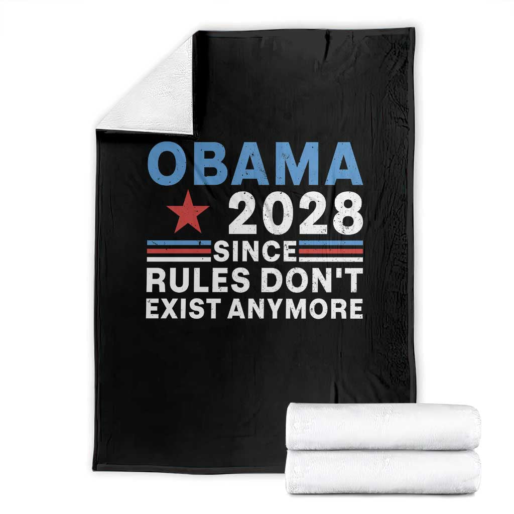Obama 2028 Since Rules Dont Exist Anymore Throw Blanket Political Satire Red White and Blue