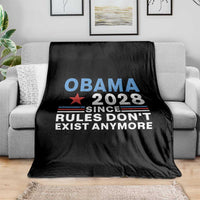 Obama 2028 Since Rules Dont Exist Anymore Throw Blanket Political Satire Red White and Blue