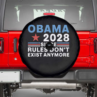 Obama 2028 Since Rules Dont Exist Anymore Spare Tire Cover Political Satire Red White and Blue