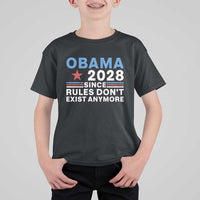 Obama 2028 Since Rules Dont Exist Anymore T Shirt For Kid Political Satire Red White and Blue