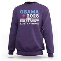 Obama 2028 Since Rules Dont Exist Anymore Sweatshirt Political Satire Red White and Blue
