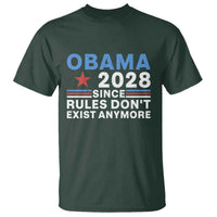 Obama 2028 Since Rules Dont Exist Anymore T Shirt Political Satire Red White and Blue