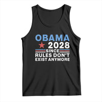 Obama 2028 Since Rules Dont Exist Anymore Tank Top Political Satire Red White and Blue