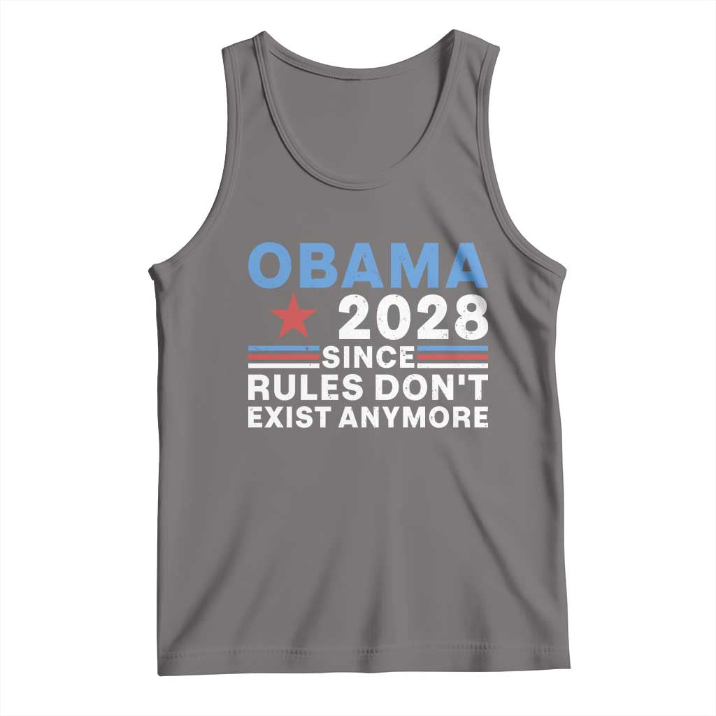 Obama 2028 Since Rules Dont Exist Anymore Tank Top Political Satire Red White and Blue