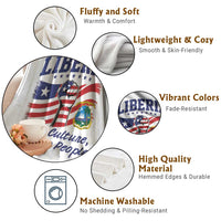 Liberia Rich Culture Strong People Patriotic Throw Blanket Liberian Flag Fist Coat Of Arms Heritage Pride