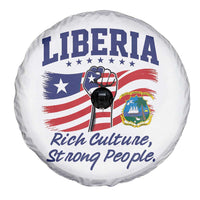 Liberia Rich Culture Strong People Patriotic Spare Tire Cover Liberian Flag Fist Coat Of Arms Heritage Pride
