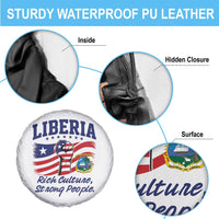 Liberia Rich Culture Strong People Patriotic Spare Tire Cover Liberian Flag Fist Coat Of Arms Heritage Pride