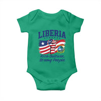 Liberia Rich Culture Strong People Patriotic Baby Onesie Liberian Flag Fist Coat Of Arms Heritage Pride