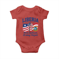 Liberia Rich Culture Strong People Patriotic Baby Onesie Liberian Flag Fist Coat Of Arms Heritage Pride