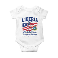 Liberia Rich Culture Strong People Patriotic Baby Onesie Liberian Flag Fist Coat Of Arms Heritage Pride