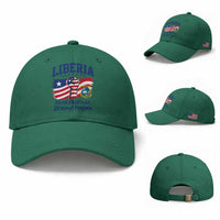 Liberia Rich Culture Strong People Patriotic Baseball Cap Liberian Flag Fist Coat Of Arms Heritage Pride