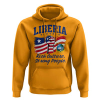 Liberia Rich Culture Strong People Patriotic Hoodie Liberian Flag Fist Coat Of Arms Heritage Pride