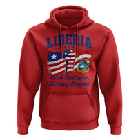 Liberia Rich Culture Strong People Patriotic Hoodie Liberian Flag Fist Coat Of Arms Heritage Pride