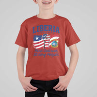 Liberia Rich Culture Strong People Patriotic T Shirt For Kid Liberian Flag Fist Coat Of Arms Heritage Pride
