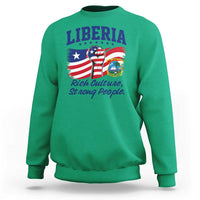 Liberia Rich Culture Strong People Patriotic Sweatshirt Liberian Flag Fist Coat Of Arms Heritage Pride