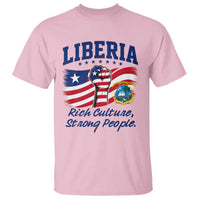Liberia Rich Culture Strong People Patriotic T Shirt Liberian Flag Fist Coat Of Arms Heritage Pride