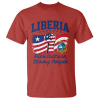 Liberia Rich Culture Strong People Patriotic T Shirt Liberian Flag Fist Coat Of Arms Heritage Pride