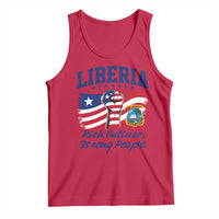 Liberia Rich Culture Strong People Patriotic Tank Top Liberian Flag Fist Coat Of Arms Heritage Pride