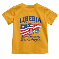 Liberia Rich Culture Strong People Patriotic Toddler T Shirt Liberian Flag Fist Coat Of Arms Heritage Pride