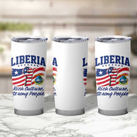 Liberia Rich Culture Strong People Patriotic Tumbler Cup Liberian Flag Fist Coat Of Arms Heritage Pride