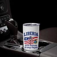 Liberia Rich Culture Strong People Patriotic Tumbler Cup Liberian Flag Fist Coat Of Arms Heritage Pride