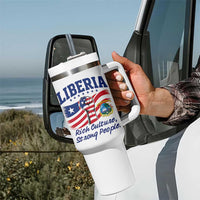 Liberia Rich Culture Strong People Patriotic Tumbler With Handle Liberian Flag Fist Coat Of Arms Heritage Pride