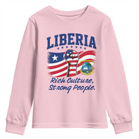 Liberia Rich Culture Strong People Patriotic Youth Sweatshirt Liberian Flag Fist Coat Of Arms Heritage Pride