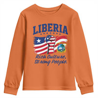 Liberia Rich Culture Strong People Patriotic Youth Sweatshirt Liberian Flag Fist Coat Of Arms Heritage Pride