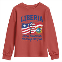 Liberia Rich Culture Strong People Patriotic Youth Sweatshirt Liberian Flag Fist Coat Of Arms Heritage Pride